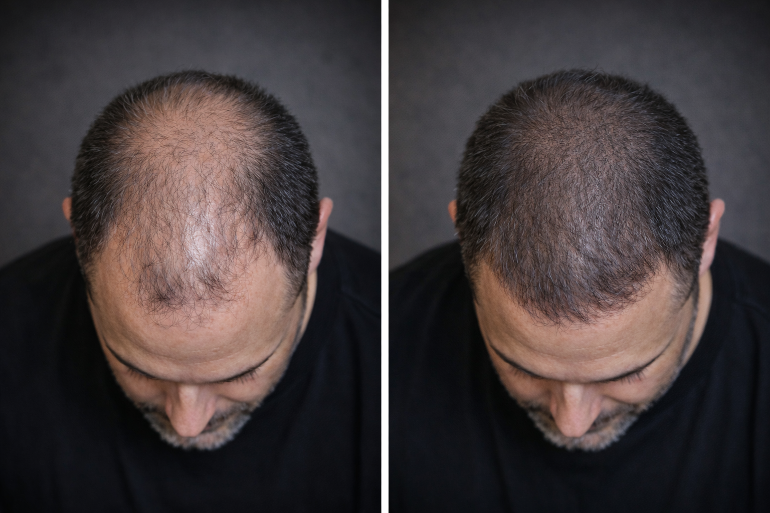 Hair density treatment before and after scalp micropigmentation NMC SMP